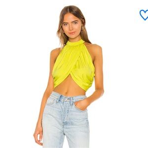 Superdown emani wrap crop top